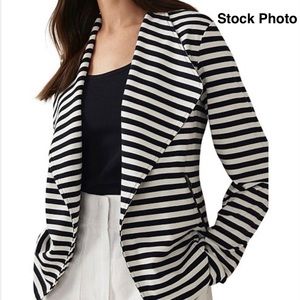 Halogen Open Front Striped Blazer Large